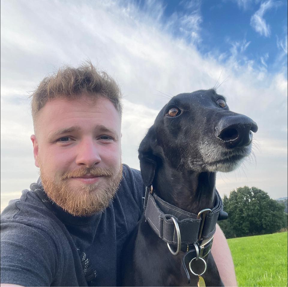 Sorry this is bad alt text - Luke and his dog